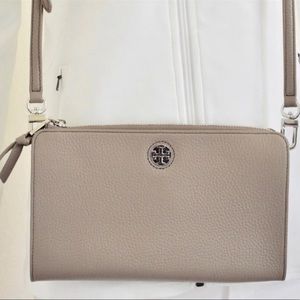 TORY BURCH PEBBLED LEATHER CROSSBODY BAG